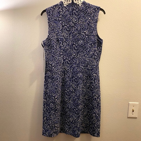 Vince Camuto Sleeveless Dress Embroidered Trim - Picture 3 of 16